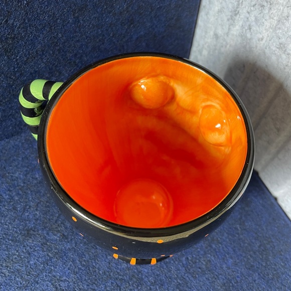 Department Dept 56 Halloween Pumpkin Head Dangling Moon Big Mug Googly Eyes - Picture 7 of 7